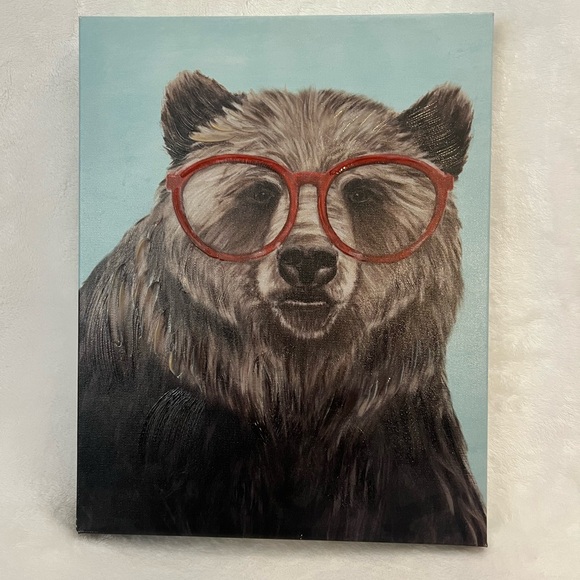 Hobby Lobby Other - Bear with Glasses canvas painting
